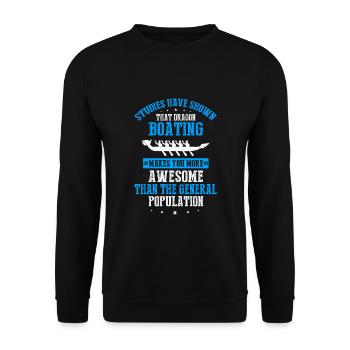 Dragon Boat Paddling for Dragon Boat Race Festival - Unisex Sweatshirt - black - Front - Alina (178cm) & Michal (187cm)