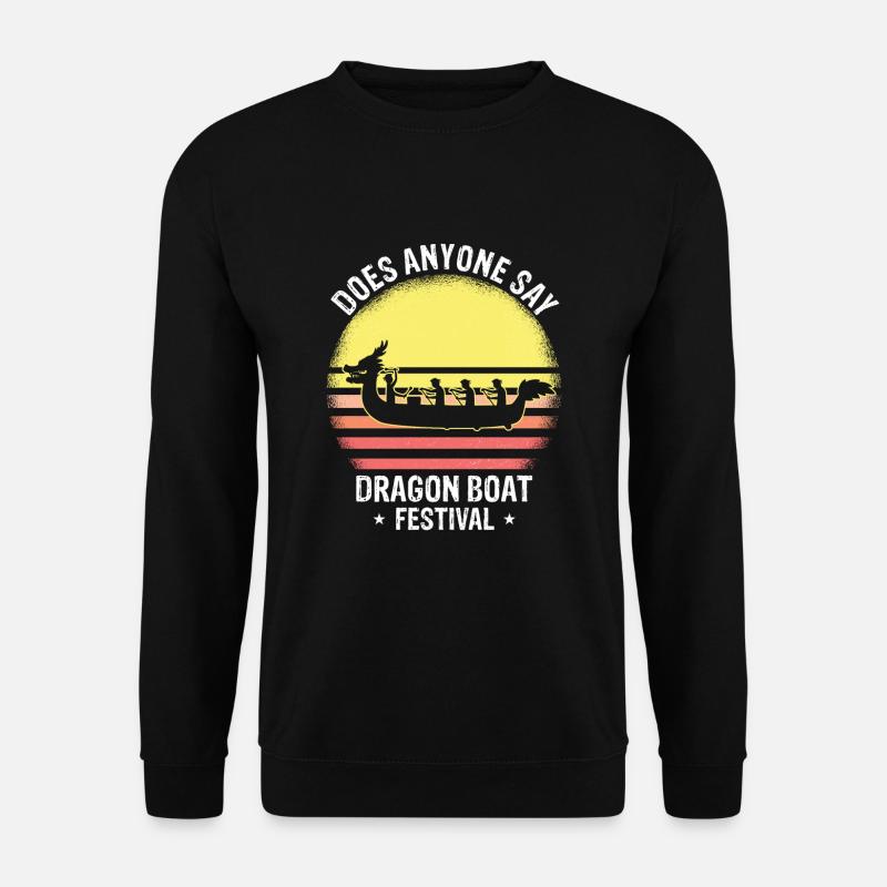 Drachenboot Crew und Drachenbootfahren - Unisex Pullover - Schwarz