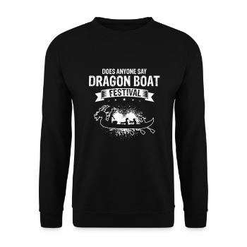 Dragon Boat Racing Theme for Dragon Boating - Unisex Sweatshirt - black - Front - Alina (178cm) & Michal (187cm)