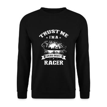 Dragon Boat Paddling for Dragon Boat Race Festival - Unisex Sweatshirt - black - Front - Alina (178cm) & Michal (187cm)