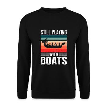 Drachenboot Trainer und Drachenboot - Unisex Pullover - Schwarz - Vorne - Alina (178cm) & Michal (187cm)