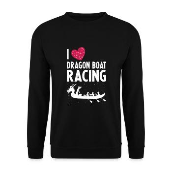 Dragon Boat Racing Theme for Dragon Boating - Unisex Sweatshirt - black - Front - Alina (178cm) & Michal (187cm)