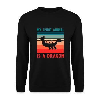 Drachenboot Trainer und Drachenboot - Unisex Pullover - Schwarz - Vorne - Alina (178cm) & Michal (187cm)