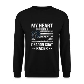 Dragon Boat Racing Theme for Dragon Boating - Unisex Sweatshirt - black - Front - Alina (178cm) & Michal (187cm)