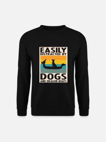 Drachenboot und Drachenboot Crew - Unisex Pullover - Schwarz