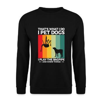 Citation de cornemuse pour les musiciens écossais et de cornemuse - Sweat-shirt Unisexe - noir - Devant - Alina (178cm) & Michal (187cm)