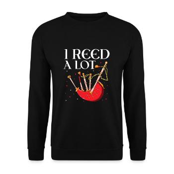 Citation de cornemuse pour les musiciens écossais et de cornemuse - Sweat-shirt Unisexe - noir - Devant - Alina (178cm) & Michal (187cm)