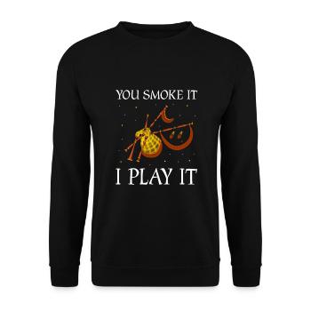 Conception de cornemuse pour Scotland Pride et cornemuse - Sweat-shirt Unisexe - noir - Devant - Alina (178cm) & Michal (187cm)