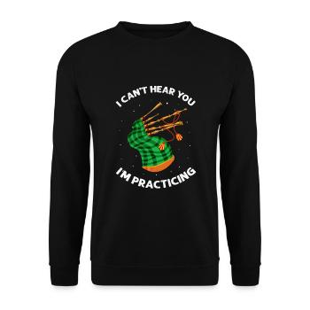 Citation de cornemuse pour un écossais et un musicien de cornemuse - Sweat-shirt Unisexe - noir - Devant - Alina (178cm) & Michal (187cm)