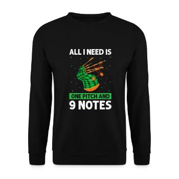 Conception de cornemuse pour la fierté écossaise et la cornemuse - Sweat-shirt Unisexe - noir - Devant - Alina (178cm) & Michal (187cm)