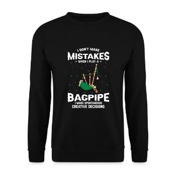Conception de cornemuse pour Scotland Pride et cornemuse - Sweat-shirt Unisexe - noir - Devant - Alina (178cm) & Michal (187cm)