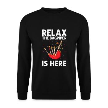 Conception de cornemuse pour Scotland Pride et cornemuse - Sweat-shirt Unisexe - noir - Devant - Alina (178cm) & Michal (187cm)
