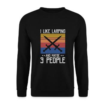 Citation de jeu de rôle pour Larper et Larp - Sweat-shirt Unisexe - noir - Devant - Alina (178cm) & Michal (187cm)