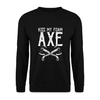 Larping quote for role-playing games and Larper - Unisex Sweatshirt - black - Front - Alina (178cm) & Michal (187cm)