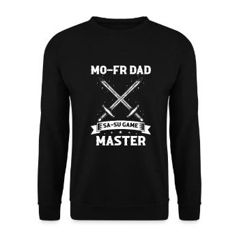 Fantasy role-playing game quote for sword fighting - Unisex Sweatshirt - black - Front - Alina (178cm) & Michal (187cm)