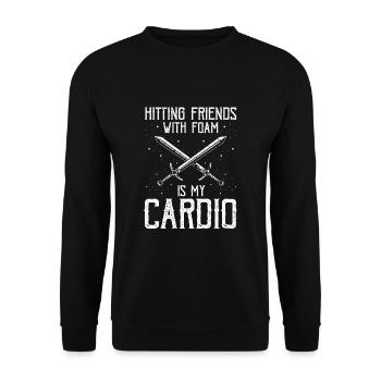 Citation Larper pour les jeux de rôle GN et fantastiques - Sweat-shirt Unisexe - noir - Devant - Alina (178cm) & Michal (187cm)