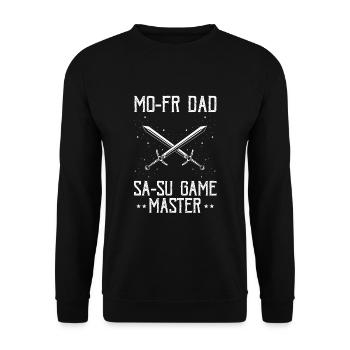 Live-action role-playing game for NPC and RPG role-playing game - Unisex Sweatshirt - black - Front - Alina (178cm) & Michal (187cm)