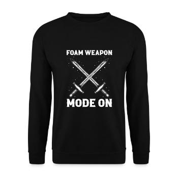 Larping quote for role-playing games and Larper - Unisex Sweatshirt - black - Front - Alina (178cm) & Michal (187cm)