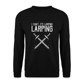 Larping pour les jeux de rôle fantastiques et les combats à l’épée - Sweat-shirt Unisexe - noir - Devant - Alina (178cm) & Michal (187cm)