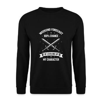 Citation Larper pour les jeux de rôle GN et fantastiques - Sweat-shirt Unisexe - noir - Devant - Alina (178cm) & Michal (187cm)