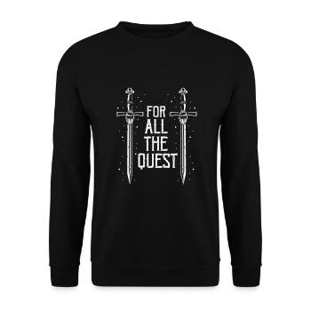 Fantasy role-playing game quote for sword fighting - Unisex Sweatshirt - black - Front - Alina (178cm) & Michal (187cm)