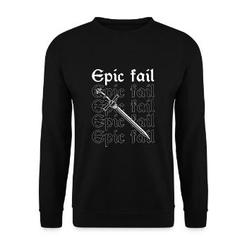 Larping for fantasy role-playing games and sword fights - Unisex Sweatshirt - black - Front - Alina (178cm) & Michal (187cm)