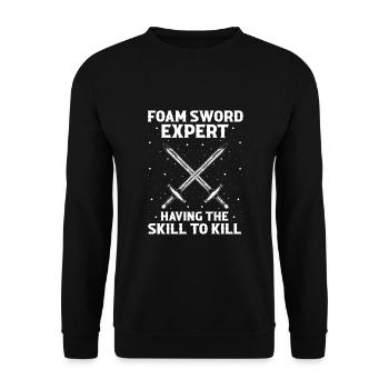 Schwertkampf für Live-Action-Rollenspiele und Larp - Unisex Pullover - Schwarz - Vorne - Alina (178cm) & Michal (187cm)