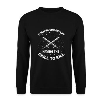 Larping Quote for Roleplaying and Larper - Unisex Sweatshirt - black - Front - Alina (178cm) & Michal (187cm)