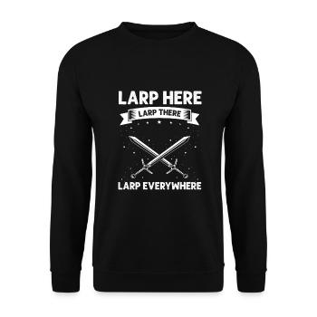 Larping for fantasy role-playing games and sword fights - Unisex Sweatshirt - black - Front - Alina (178cm) & Michal (187cm)