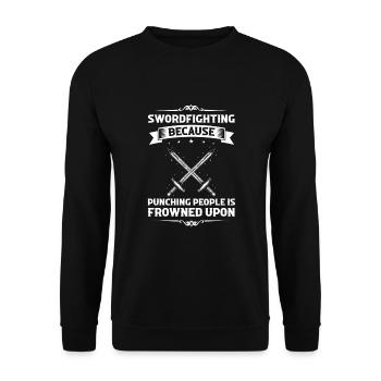 Larping Quote for Roleplaying and Larper - Unisex Sweatshirt - black - Front - Alina (178cm) & Michal (187cm)
