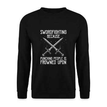 Citation de jeu de rôle pour Larper et Larp - Sweat-shirt Unisexe - noir - Devant - Alina (178cm) & Michal (187cm)