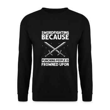 Citation Larper pour les jeux de rôle GN et fantastiques - Sweat-shirt Unisexe - noir - Devant - Alina (178cm) & Michal (187cm)