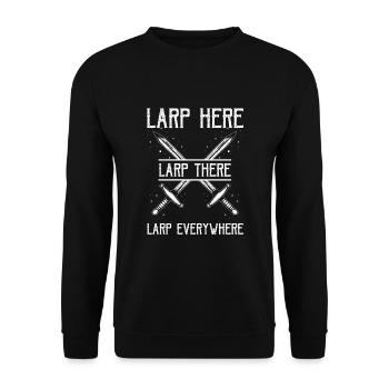 Schwertkampf für Live-Action-Rollenspiele und Larp - Unisex Pullover - Schwarz - Vorne - Alina (178cm) & Michal (187cm)