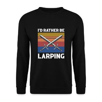 Citation Larper pour les jeux de rôle GN et fantastiques - Sweat-shirt Unisexe - noir - Devant - Alina (178cm) & Michal (187cm)