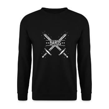 Fantasy role-playing game quote for sword fighting - Unisex Sweatshirt - black - Front - Alina (178cm) & Michal (187cm)