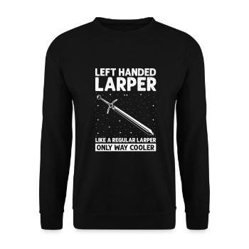 Fantasy role-playing game quote for sword fighting - Unisex Sweatshirt - black - Front - Alina (178cm) & Michal (187cm)