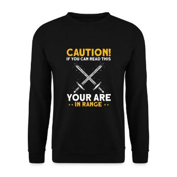 Role Playing Quote for Larper and Larp - Unisex Sweatshirt - black - Front - Alina (178cm) & Michal (187cm)