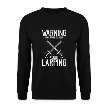 Schwertkampf für Live-Action-Rollenspiele und Larp - Unisex Pullover - Schwarz - Vorne - Alina (178cm) & Michal (187cm)