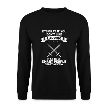 Larping Quote for Roleplaying and Larper - Unisex Sweatshirt - black - Front - Alina (178cm) & Michal (187cm)