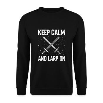 Larping für Fantasy-Rollenspiele und Schwertkämpfe - Unisex Pullover - Schwarz - Vorne - Alina (178cm) & Michal (187cm)