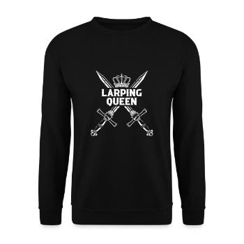 Live-action role-playing game for NPC and RPG role-playing game - Unisex Sweatshirt - black - Front - Alina (178cm) & Michal (187cm)