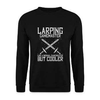 Larping für Fantasy-Rollenspiele und Schwertkämpfe - Unisex Pullover - Schwarz - Vorne - Alina (178cm) & Michal (187cm)