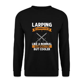 Fantasy role-playing game quote for sword fighting - Unisex Sweatshirt - black - Front - Alina (178cm) & Michal (187cm)