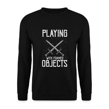 Live-action role-playing game for NPC and RPG role-playing game - Unisex Sweatshirt - black - Front - Alina (178cm) & Michal (187cm)