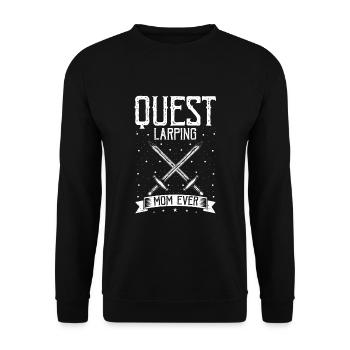 Fantasy role-playing game quote for sword fighting - Unisex Sweatshirt - black - Front - Alina (178cm) & Michal (187cm)