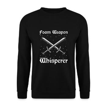 Larper Citat for Larp og Fantasy rollespil - Unisex sweater - sort - Foran - Alina (178cm) & Michal (187cm)