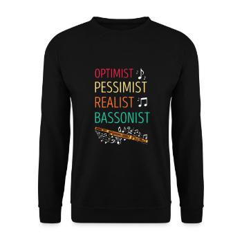 Fagottrohr für Fagottist und Fagottorchester - Unisex Pullover - Schwarz - Vorne - Alina (178cm) & Michal (187cm)