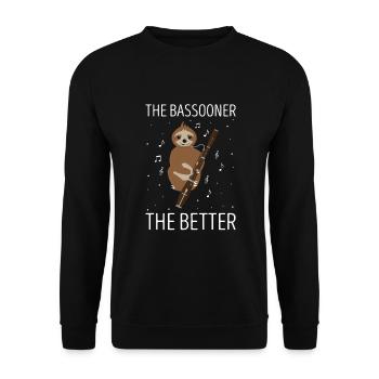 Basson Orchesta design pour bassonistes - Sweat-shirt Unisexe - noir - Devant - Alina (178cm) & Michal (187cm)