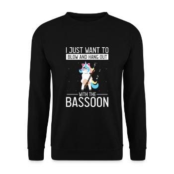 Basson Orchesta Design pour bassonistes - Sweat-shirt Unisexe - noir - Devant - Alina (178cm) & Michal (187cm)