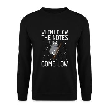 Basson pour basson anches et bassoniste - Sweat-shirt Unisexe - noir - Devant - Alina (178cm) & Michal (187cm)